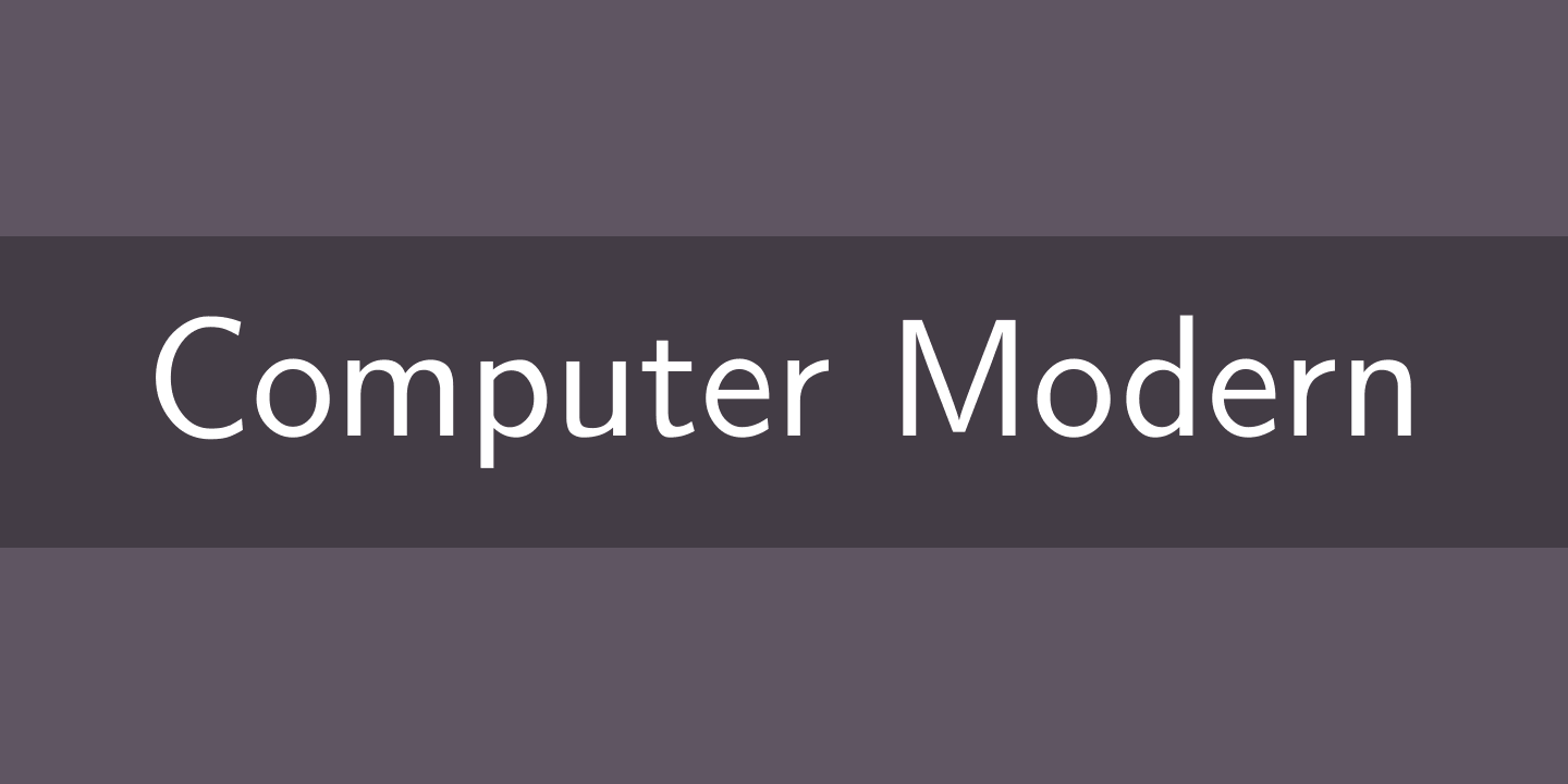 Font Computer Modern